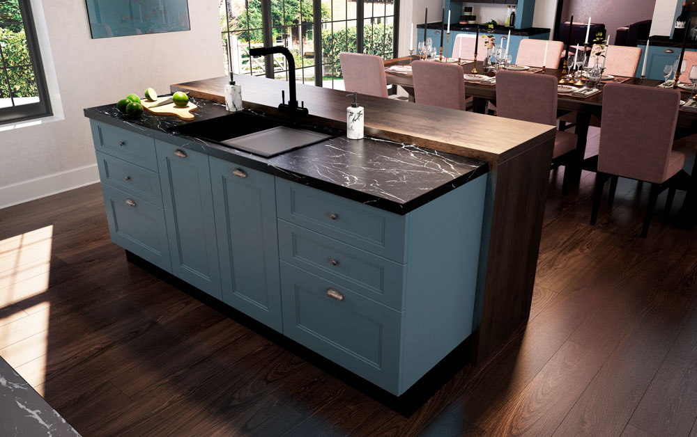 Кухня Эрика в голубом