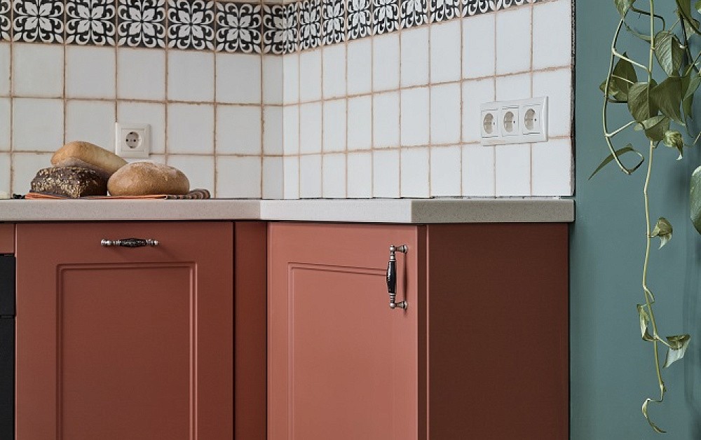 Необычная мандариновая кухня в сталинке