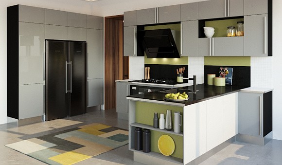 Кухни с островом и полуостровом