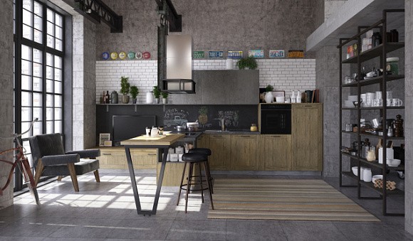 Коричневая кухня в Клину