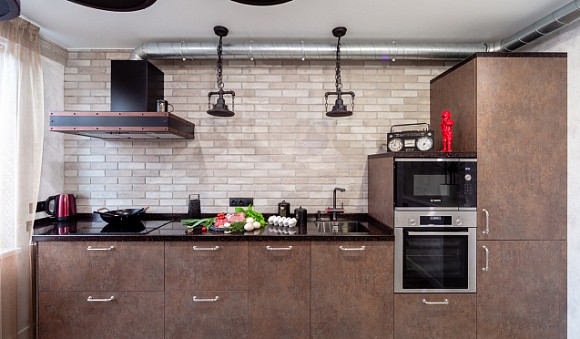 Коричневая кухня в Анапе