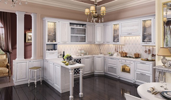 Светлая кухня в Сочи