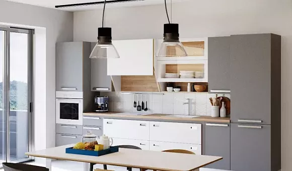 Серая кухня в Клину