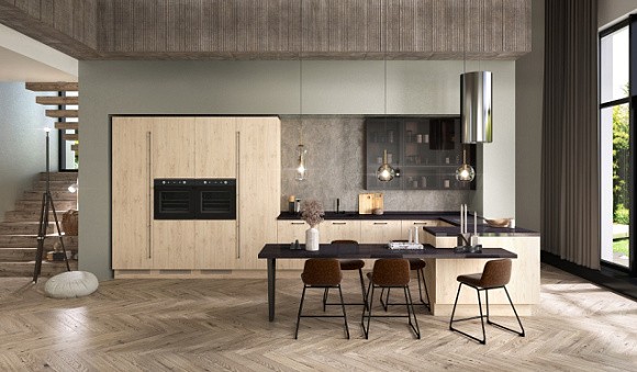 Бежевая кухня во Владивостоке