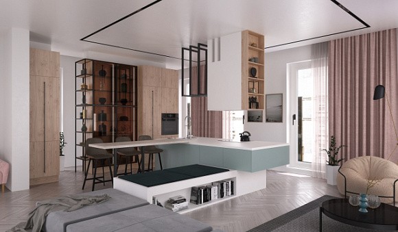 Светлая кухня в Воронеже