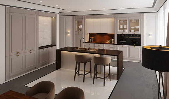 Светлая кухня в Сочи