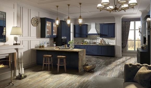 Синяя кухня в Казани