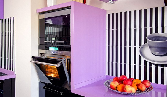 Фиолетовая кухня в Егорьевске