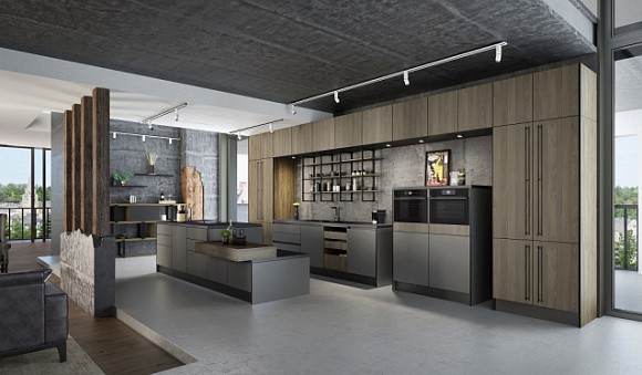 Коричневая кухня в Анапе