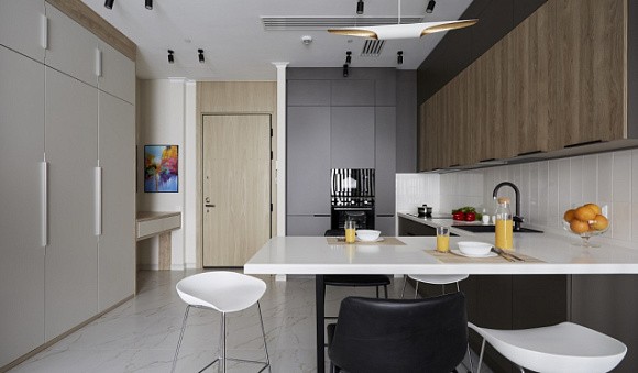 Коричневая кухня в Анапе