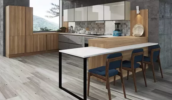 Серая кухня в Нижнем Новгороде