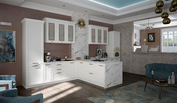 Светлая кухня в Сочи