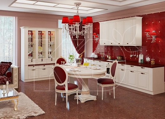 Угловая кухня в классическом стиле