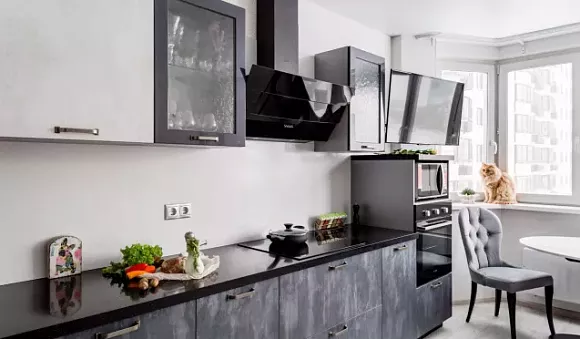 Серая кухня в Клину