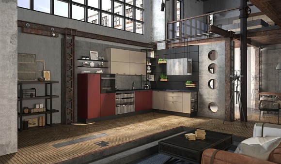 Стиль Лофт в кухонном пространстве