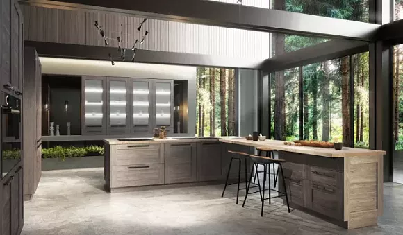 Коричневая кухня в Анапе