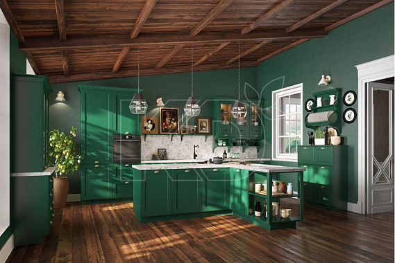 Яркая кухня классика