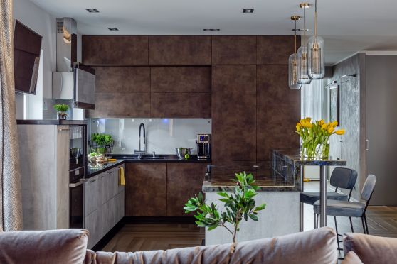 кухня в стиле лофт